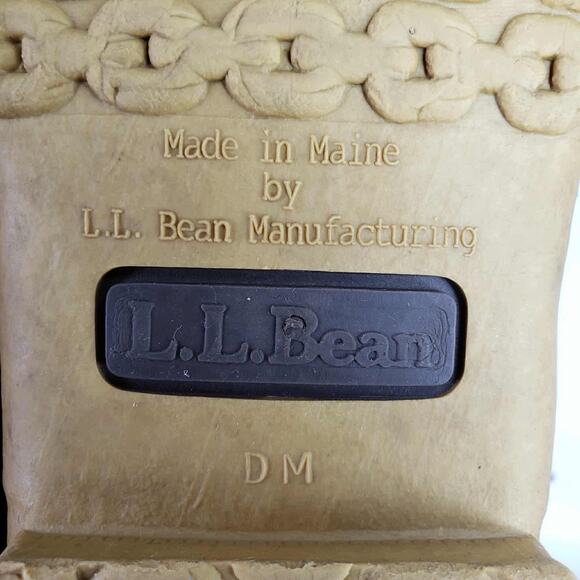 LL Bean Duck Boots Tan Brown Leather Lace Up Men’s Size 6 Women’s Size 8 - Picture 8 of 9